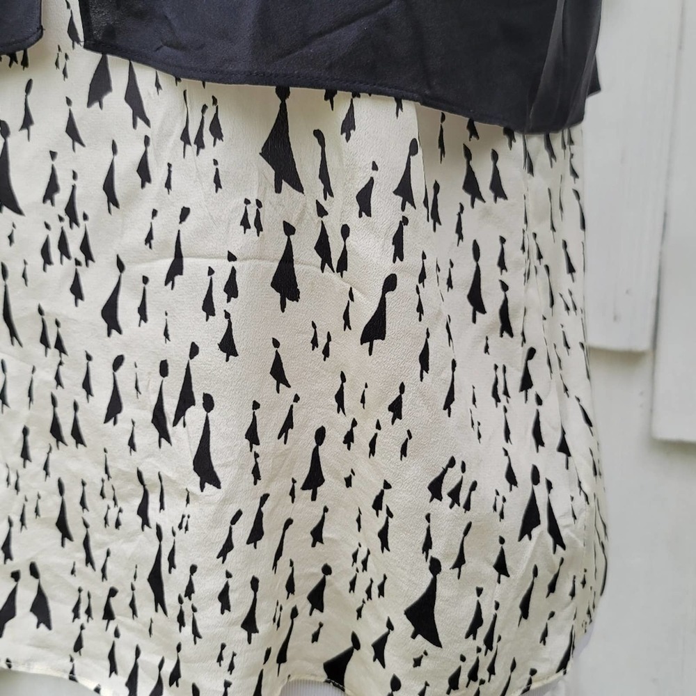 Anthro Girls Of Savoy Haute‎ Silhouettes Silk Top - Picture 4 of 9